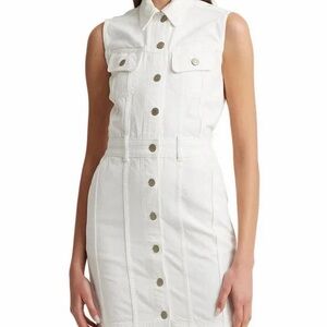 Ralph Lauren White Leather Logo Patch Top